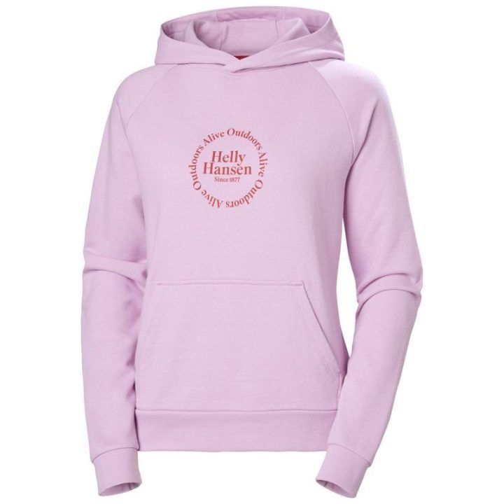 Moteriškas džemperis su gobtuvu Helly Hansen Core Graphic, rožinis