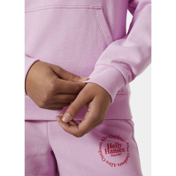 Moteriškas džemperis su gobtuvu Helly Hansen Core Graphic, rožinis
