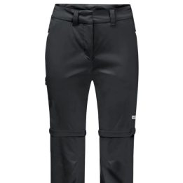 Moteriškos sportinės kelnės Jack Wolfskin Overland Zip Away, juodos