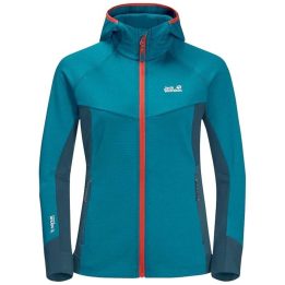 Moteriška flisinė striukė Jack Wolfskin Hydro Grid Fleece, mėlyna