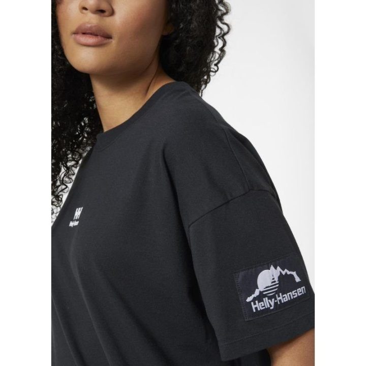 Moteriški marškinėliai su logotipo antsiuvu Helly Hansen YU Patch