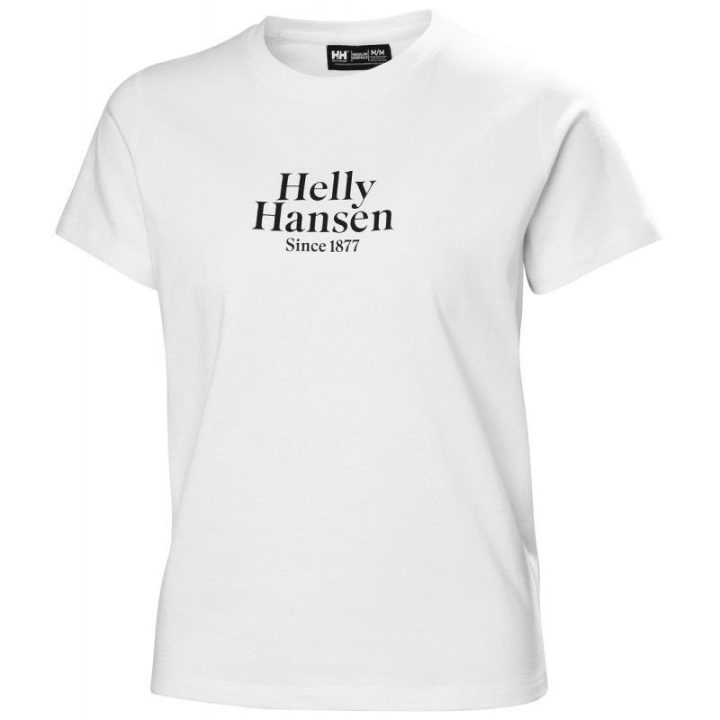 Moteriški medvilniniai marškinėliai Helly Hansen Core Graphic, balti