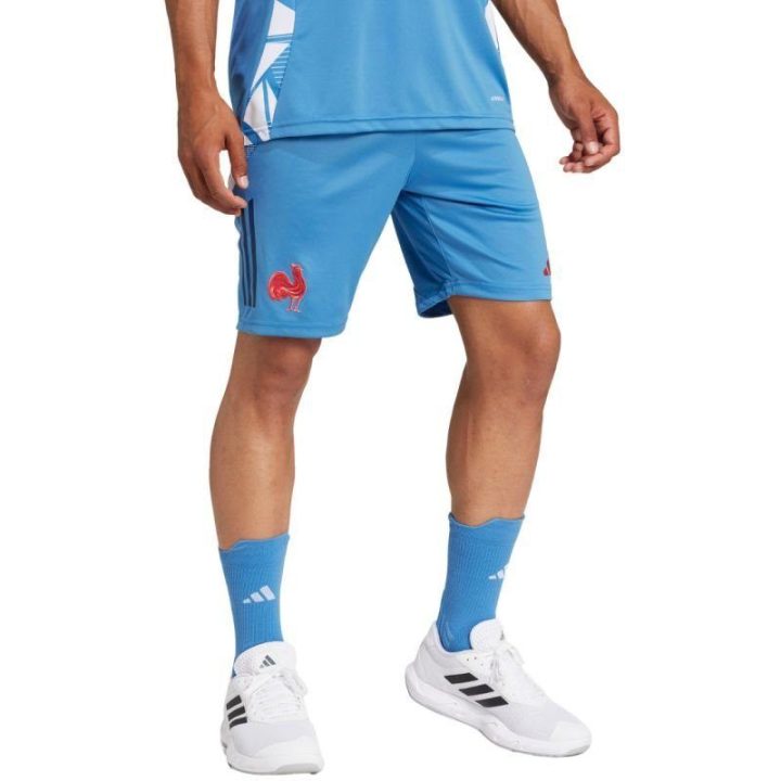 Vyriški prigludę regbio šortai adidas France Gym, mėlyni