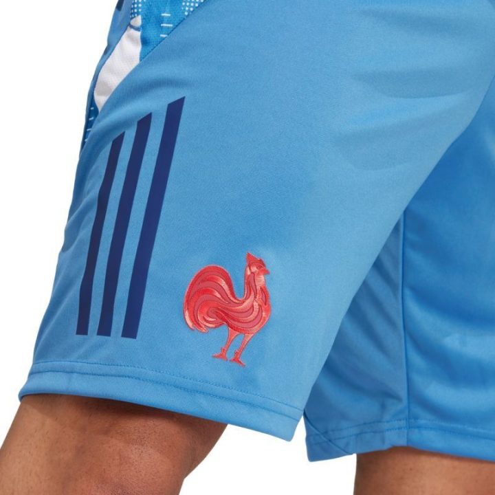 Vyriški prigludę regbio šortai adidas France Gym, mėlyni