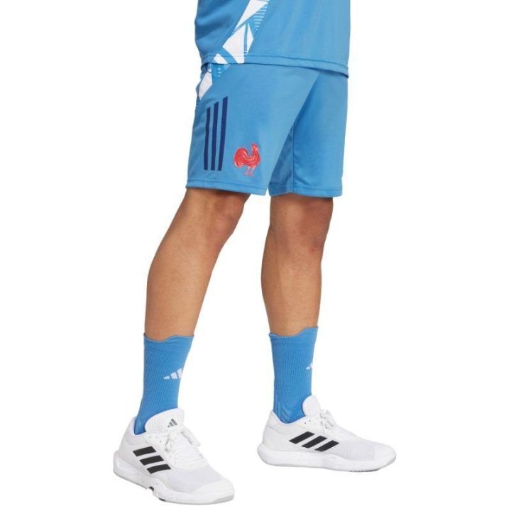 Vyriški prigludę regbio šortai adidas France Gym, mėlyni