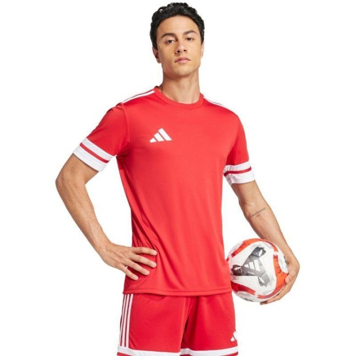 Vyriški prigludusio kirpimo marškinėliai adidas Squadra 25, raudoni