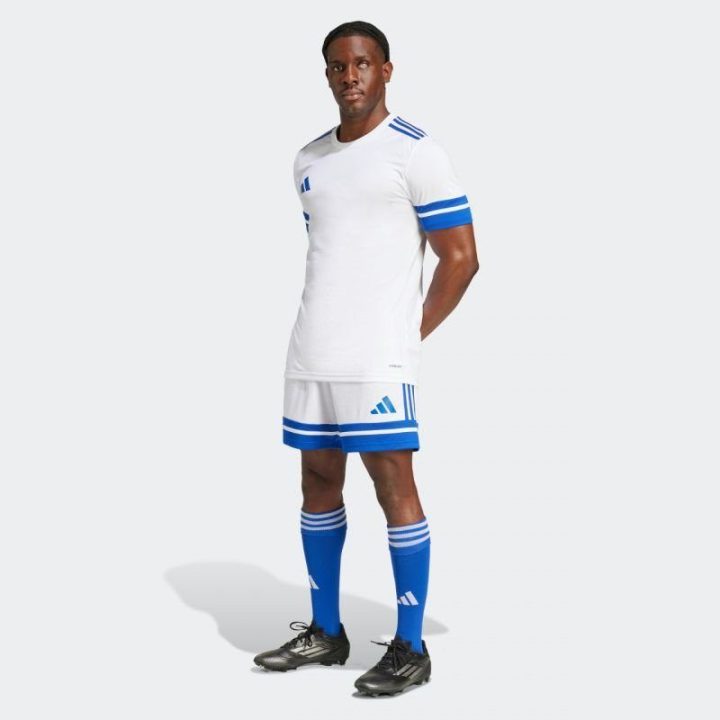 Vyriški futbolo marškinėliai adidas Squadra 25, balti ir mėlyni