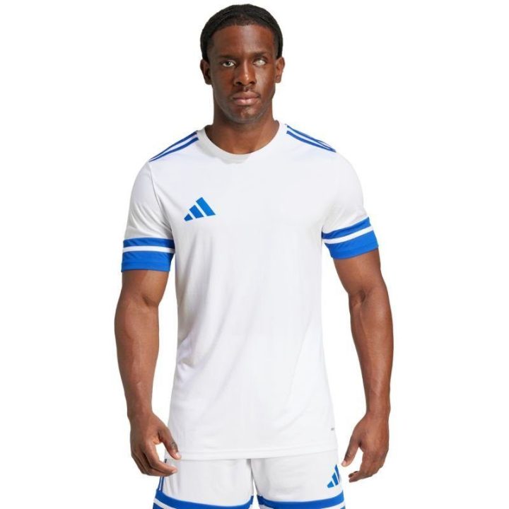 Vyriški futbolo marškinėliai adidas Squadra 25, balti ir mėlyni
