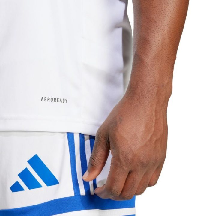 Vyriški futbolo marškinėliai adidas Squadra 25, balti ir mėlyni