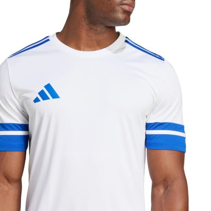 Vyriški futbolo marškinėliai adidas Squadra 25, balti ir mėlyni