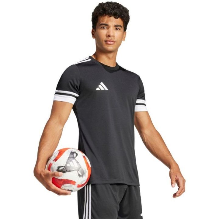 Vyriški prigludusio kirpimo marškinėliai adidas Squadra 25, juodi