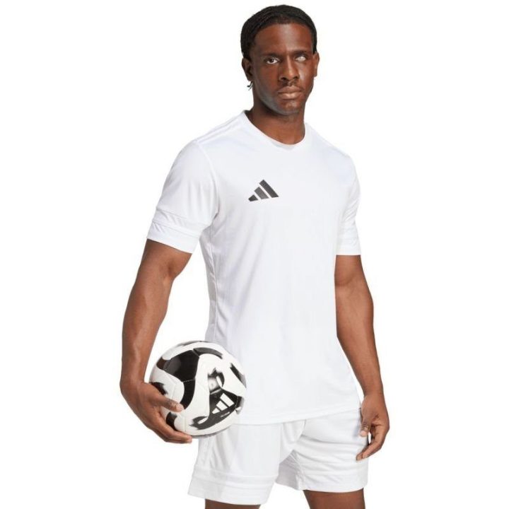 Vyriški prigludusio kirpimo marškinėliai adidas Squadra 25, balti