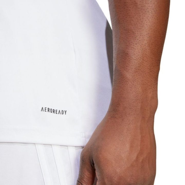 Vyriški prigludusio kirpimo marškinėliai adidas Squadra 25, balti