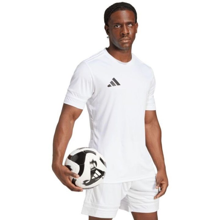 Vyriški prigludusio kirpimo marškinėliai adidas Squadra 25, balti