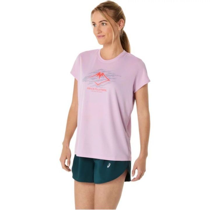 Moteriški marškinėliai bėgimui bekele ASICS Fujitrail Logo
