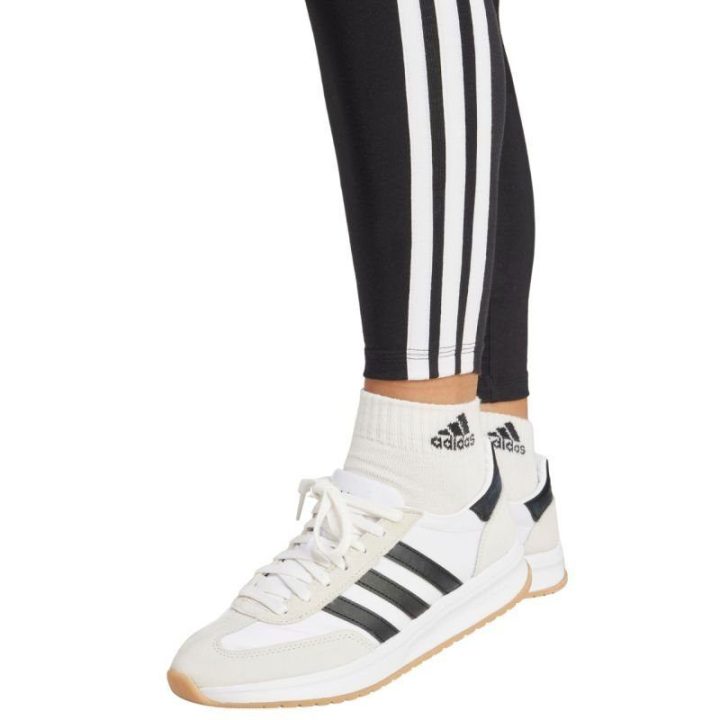 Moteriškos medvilninės tamprės su aukštu liemeniu adidas, juodos