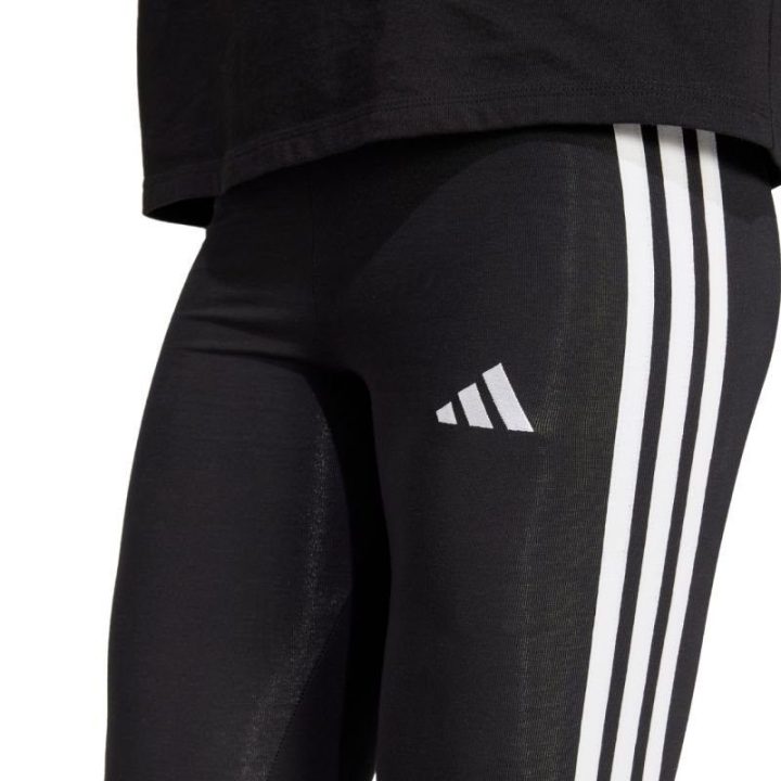 Moteriškos medvilninės tamprės su aukštu liemeniu adidas, juodos