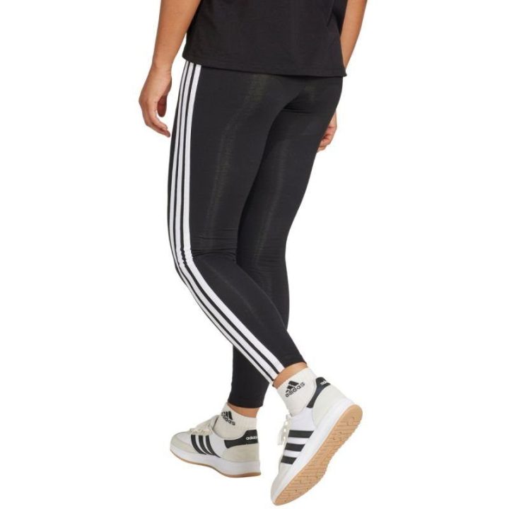Moteriškos medvilninės tamprės su aukštu liemeniu adidas, juodos