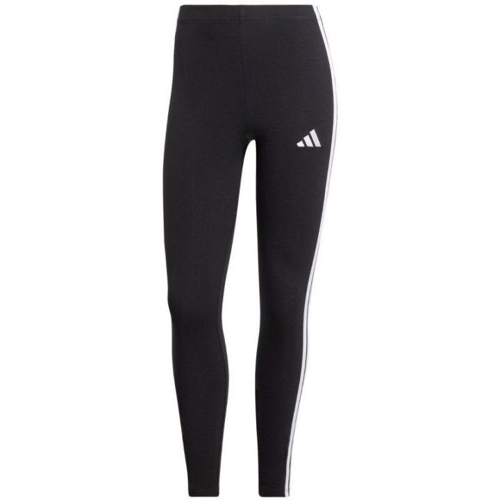 Moteriškos medvilninės tamprės su aukštu liemeniu adidas, juodos