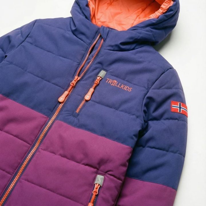 Vaikiška slidinėjimo striukė Trollkids Hemsedal XT, violetinė