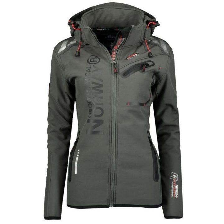 Moteriška softshell striukė Geographical Norway, pilka ir juoda
