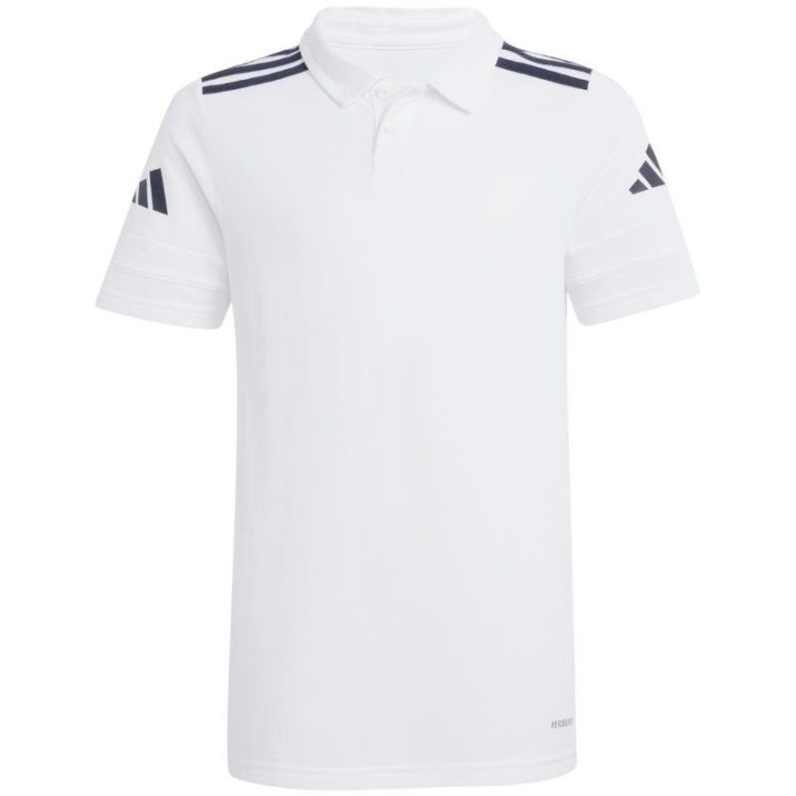 Vaikiški greitai džiūstantys polo marškinėliai adidas Squadra 25, balti