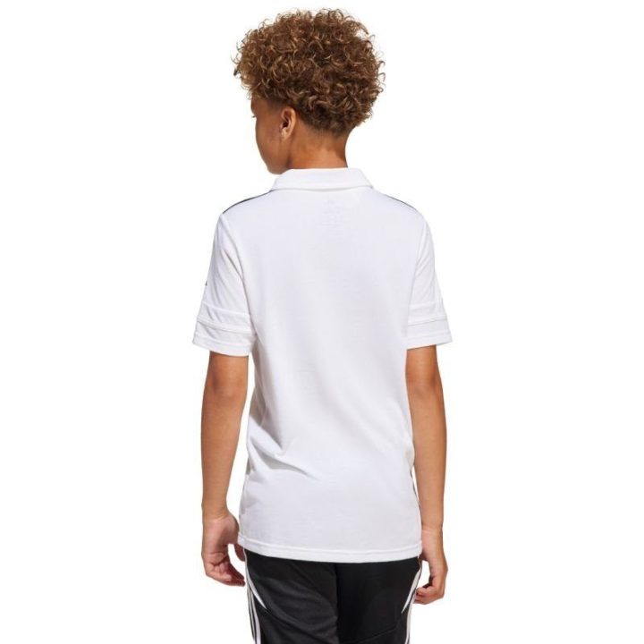 Vaikiški greitai džiūstantys polo marškinėliai adidas Squadra 25, balti
