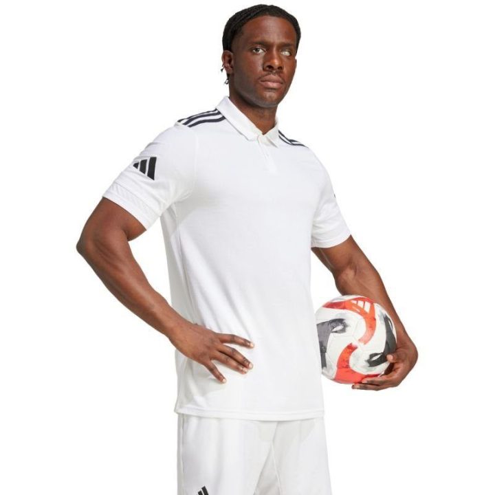 Vyriški polo marškinėliai adidas Squadra 25, balti