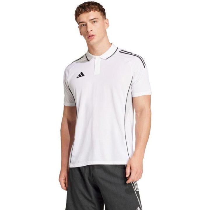Vyriški greitai džiūstantys polo marškinėliai adidas Tiro 25, balti