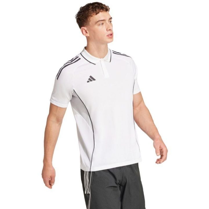 Vyriški greitai džiūstantys polo marškinėliai adidas Tiro 25, balti