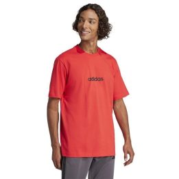 Vyriški medvilniniai marškinėliai adidas Linear Tee, raudoni