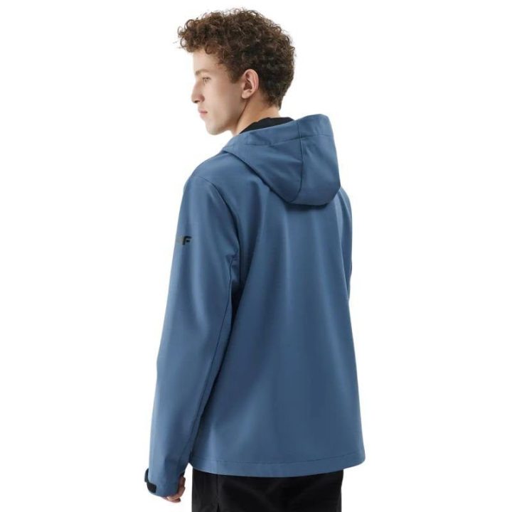 Vyriška softshell striukė 4F M324 su NeoDry membrana, džinsinė