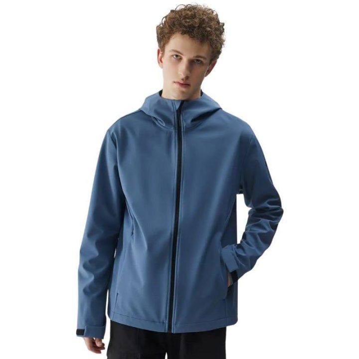 Vyriška softshell striukė 4F M324 su NeoDry membrana, džinsinė