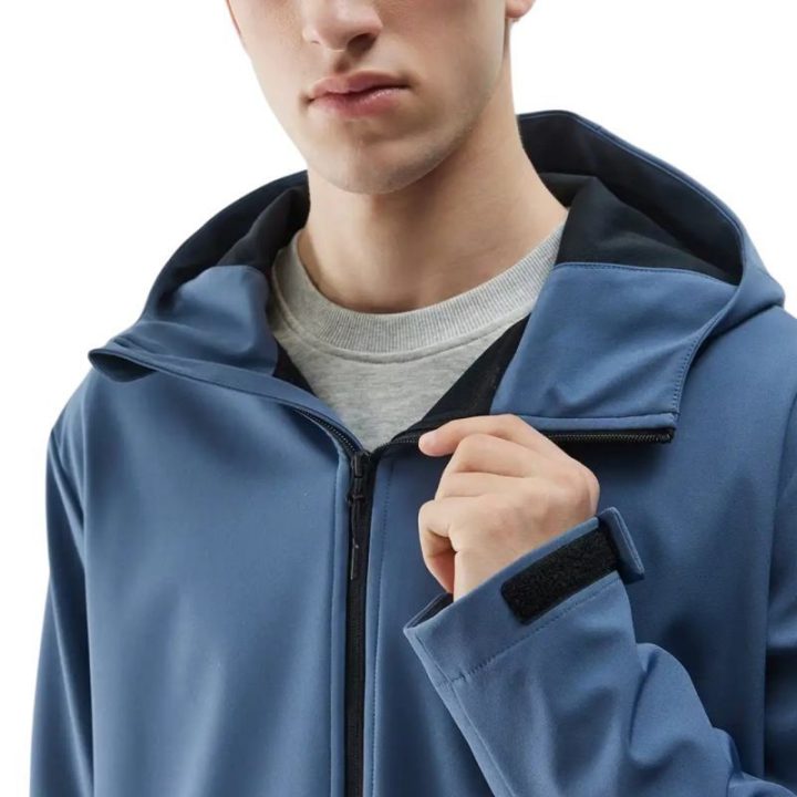 Vyriška softshell striukė 4F M324 su NeoDry membrana, džinsinė