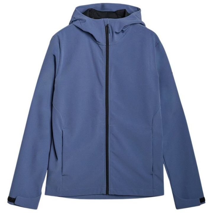 Vyriška softshell striukė 4F M324 su NeoDry membrana, džinsinė