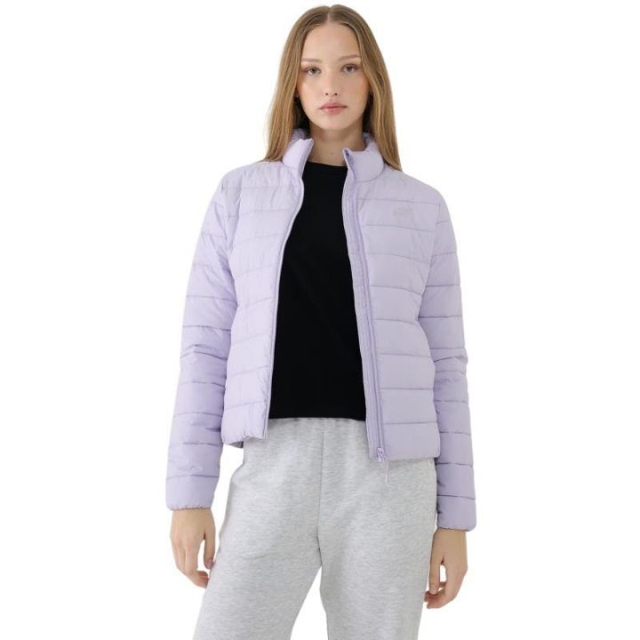 Moteriška dygsniuota striukė 4F F533, šviesiai violetinė