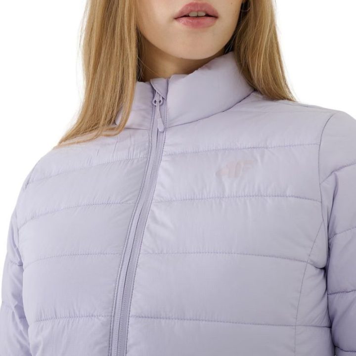 Moteriška dygsniuota striukė 4F F533, šviesiai violetinė