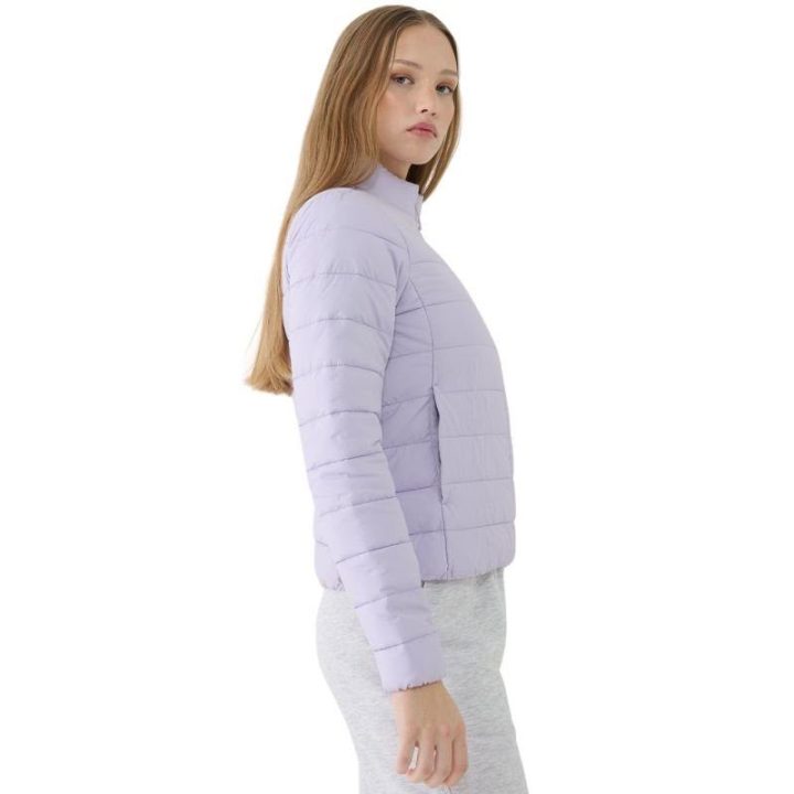 Moteriška dygsniuota striukė 4F F533, šviesiai violetinė