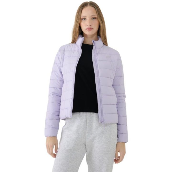 Moteriška dygsniuota striukė 4F F533, šviesiai violetinė
