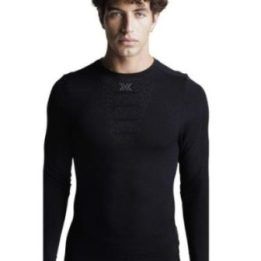 Vyriški marškinėliai X-BIONIC MightyWool LS-X, juodi