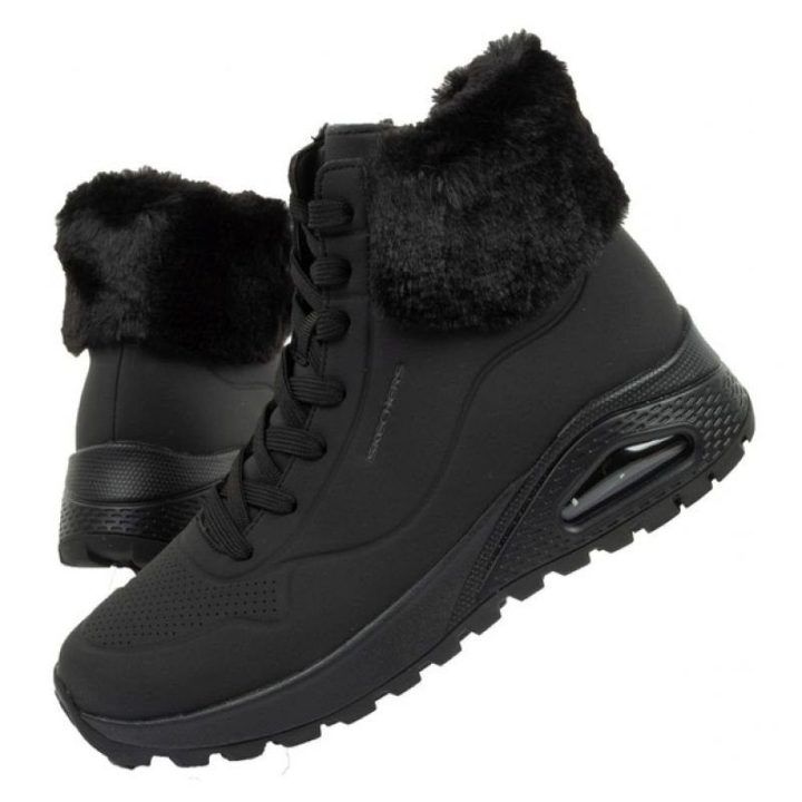 Moteriški sportiniai batai Skechers Uno Rugged, juodi