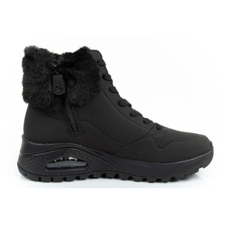 Moteriški sportbačiai su užtrauktuku Skechers Uno Rugged, juodi