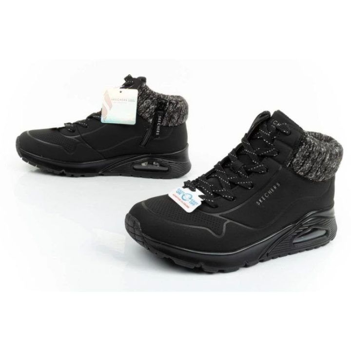 Moteriški pašiltinti sportbačiai Skechers Uno Gen1 Darling Daze, juodi