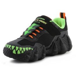 Vaikiški dinozaurų sportbačiai Skechers Skech-O-Saurus - Rapid-Dino, juodi ir salotiniai