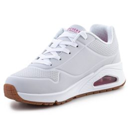 Sportbačiai mergaitėms Skechers Uno Stand On Air, balti ir rožiniai