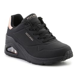 Moteriški sportbačiai Skechers Uno Wedge-Hi Steps, juodi