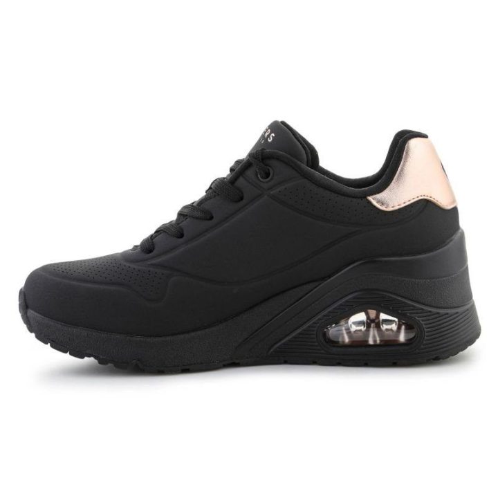 Moteriški sportbačiai Skechers Uno Wedge-Hi Steps, juodi