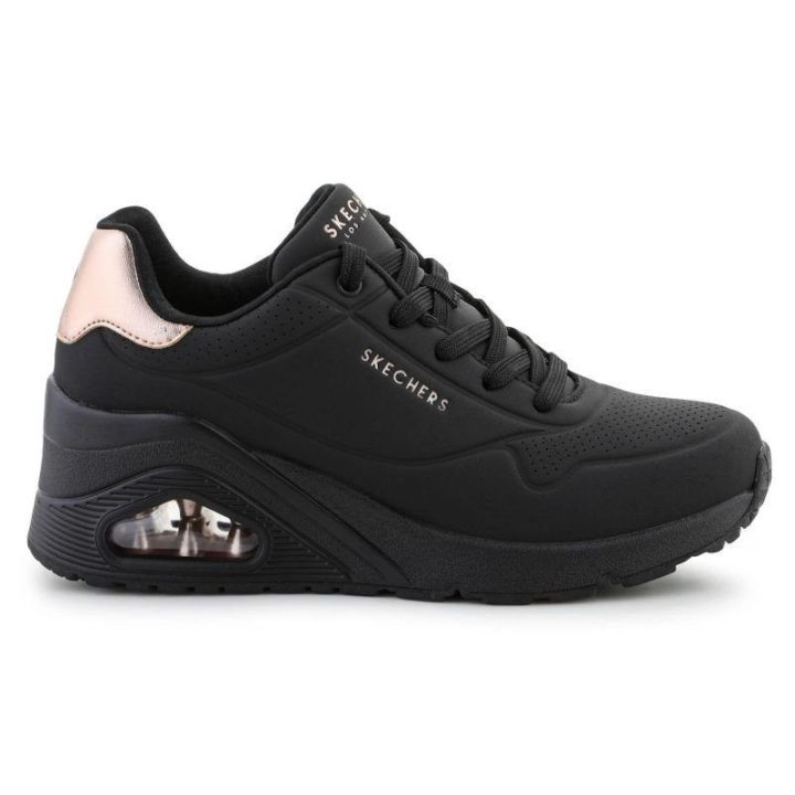 Moteriški sportbačiai Skechers Uno Wedge-Hi Steps, juodi
