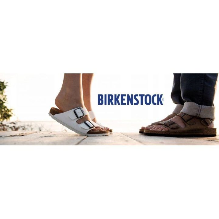 Uniseks siauros šlepetės Birkenstock Arizona, rudos