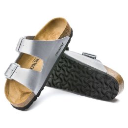 Moteriškos šlepetės Birkenstock Arizona, sidabro